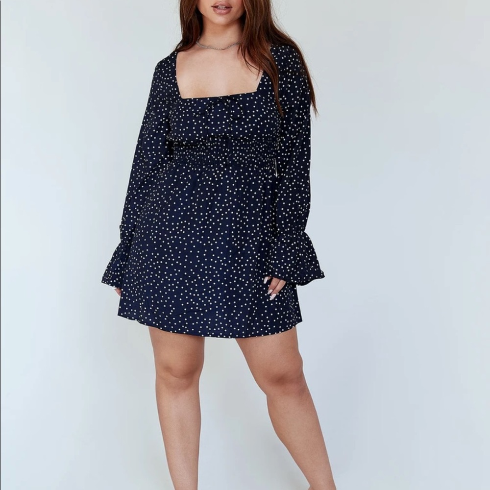 VERTIGO BLUES MINI DRESS NAVY